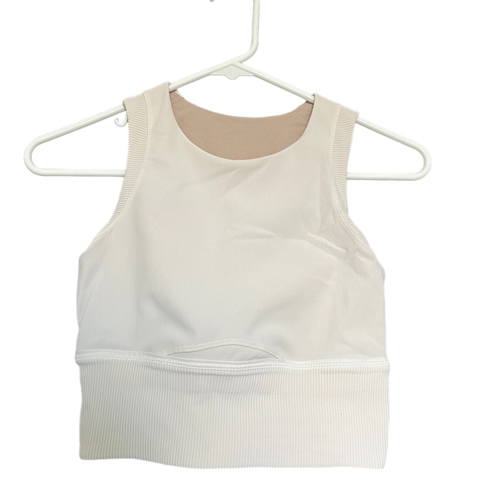 Lululemon Kick Serve Tank White and Beige Size XS